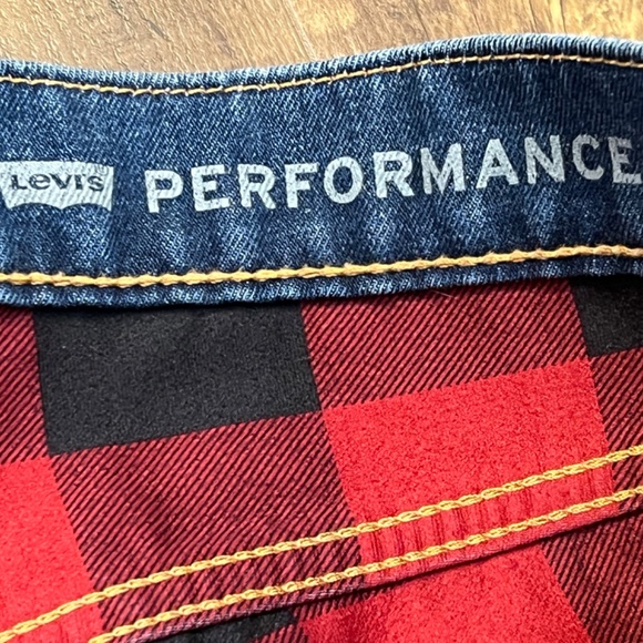 Levi's 511 Men's Plaid Slim Fit Denim Performance Jeans Plaid Lining 31W 32L - Picture 10 of 16